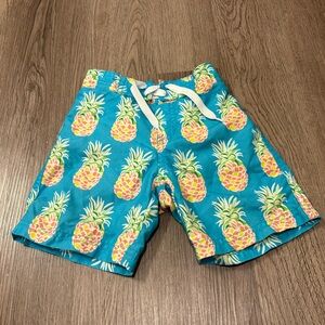 Janie And Jack‎ Swim Trunks Blue/Pink Pineapple Mesh Lined Baby 18-24 Months